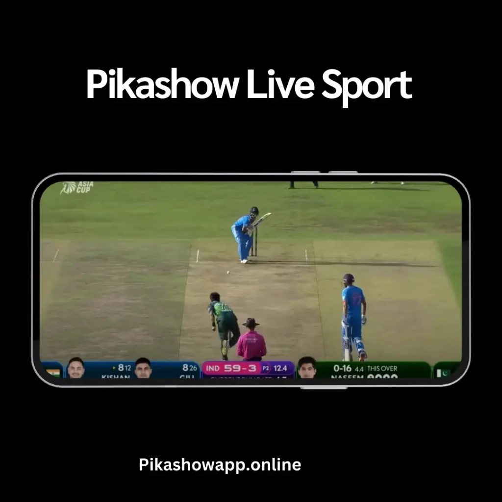 Live cricket match streaming on Pikashow app.